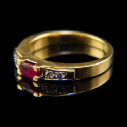 Kép 3/5 - Alliance fazonú rubin briliáns gyűrű