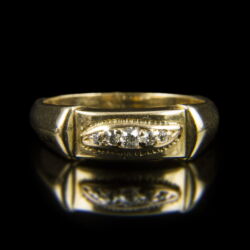 Kép 2/2 - Arany gyűrű 5 db apró gyémánt kővel