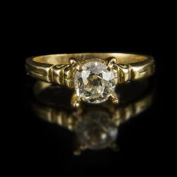 Kép 2/2 - Eljegyzési gyűrű gyémánt kővel (0.93 ct)