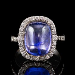 Picture 2/5 -Női gyűrű kabochon csiszolású tanzanittal