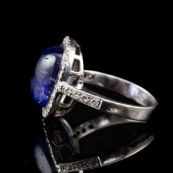 Picture 3/5 -Női gyűrű kabochon csiszolású tanzanittal