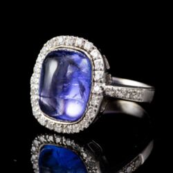 Picture 4/5 -Női gyűrű kabochon csiszolású tanzanittal