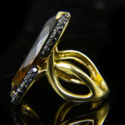 Kép 4/5 - Olasz design arany gyűrű citrin kővel