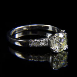 Picture 1/2 -Solitaire white gold ring with a 1.22 ct diamond