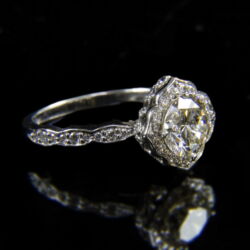 Picture 1/2 -Solitaire white gold ring with a 1.54 ct diamond