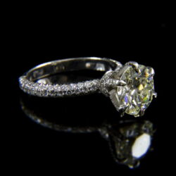 Picture 1/2 -Solitaire white gold ring with a 3 ct diamond