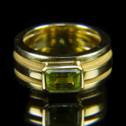 Kép 2/2 - Tiffany gyűrű zöld demantoid kővel