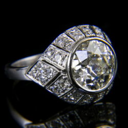 Kép 1/5 - Gyémánt köves fehérarany női gyűrű
