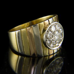 Kép 1/2 - Gyémánt köves férfi arany kisujjgyűrű