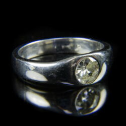 Kép 1/2 - Gyémánt köves fehérarany férfi kisujj gyűrű