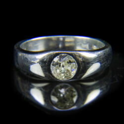 Kép 2/2 - Gyémánt köves fehérarany férfi kisujj gyűrű