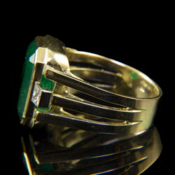 Kép 4/5 - Smaragd és gyémánt köves férfi arany gyűrű