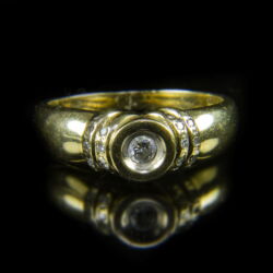 Kép 2/2 - Szoliter fazonú bouton gyémánt gyűrű
