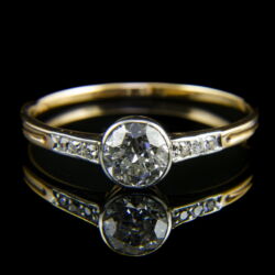 Kép 2/5 - Szoliter fazonú gyémánt köves arany gyűrű