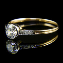 Kép 3/5 - Szoliter fazonú gyémánt köves arany gyűrű