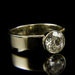 Kép 1/2 - 14 karátos fehérarany szoliter gyűrű briliáns csiszolású gyémánt kővel (1.23 ct)