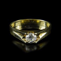 Kép 2/2 - Szoliter gyűrű briliáns csiszolású gyémánt kővel (0.45 ct)