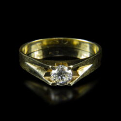 Picture 2/2 -Solitaire ring with brilliant-cut diamonds (0.45 ct)