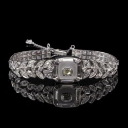 Picture 2/6 -Art deco bracelet with diamonds