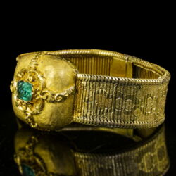 Picture 5/7 -Biedermeier gold bracelet with emerald 