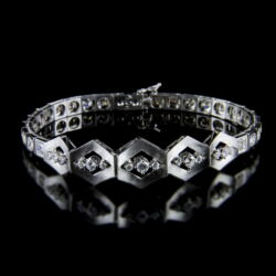 Picture 2/2 -Art deco style white gold and diamond bracelet