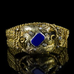 Picture 2/4 -Biedermeier gold bracelet with lapis lazuli 