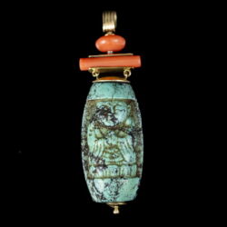Picture 1/2 -Talisman pendant with turquoise and coral