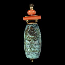 Picture 2/2 -Talisman pendant with turquoise and coral