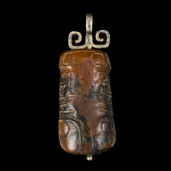 Picture 1/2 -Talisman pendant with carved brown stone