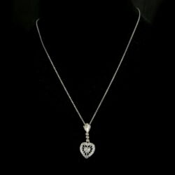 Picture 1/3 -Necklace with a heart-shaped pendant with diamond