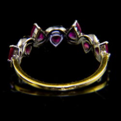 Kép 4/4 - Rubin és gyémánt köves női arany gyűrű