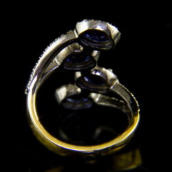 Picture 4/4 -Russian gold ring with sapphires and diamonds