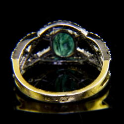 Kép 4/4 - Gyűrű smaragddal és gyémántokkal