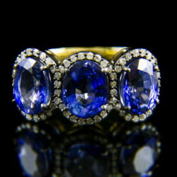 Kép 2/5 - Alliance fazonú zafír gyémánt gyűrű