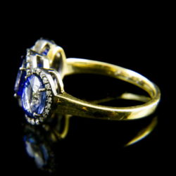Kép 4/5 - Alliance fazonú zafír gyémánt gyűrű