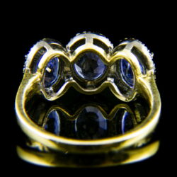 Kép 5/5 - Alliance fazonú zafír gyémánt gyűrű