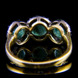Kép 5/5 - Alliance fazonú smaragd gyémánt gyűrű