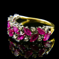 Kép 3/5 - Rubin-gyémánt gyűrű