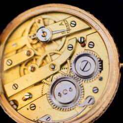 Picture 7/7 -Duplafedeles arany függőóra