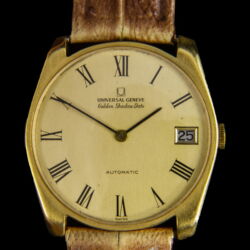 Picture 1/3 -Universal Golden Shadow Date automatic wrist watch