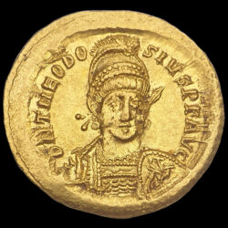 Picture 1/3 -Theodosius II byzantine emperor gold solidus
