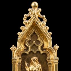 Picture 2/4 -Ecce Homo small sculpture on a green onyx pedestal