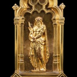 Picture 3/4 -Ecce Homo small sculpture on a green onyx pedestal