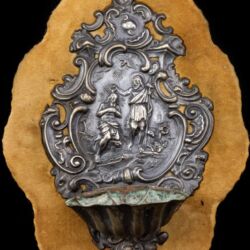Picture 2/2 -Antique silver wall-mounted holy water container