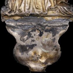 Picture 4/4 -Olasz antik ezüst szenteltvíztartó Szűzanya, Jézus és Keresztelő Szt. János alakjaival