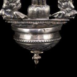 Picture 4/5 -Olasz antik ezüst szenteltvíztartó (1810-1872) delfinekkel