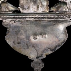 Picture 5/5 -Olasz antik ezüst szenteltvíztartó (1810-1872) delfinekkel