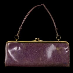 Picture 4/4 -Vienna-Budapest Art Nouveau leather wallet theater bag with mini watch