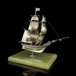 Picture 1/9 -Italian silver two-masted ship