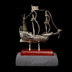 Picture 3/3 -Mini ezüst háromárbócos vitorláshajó 